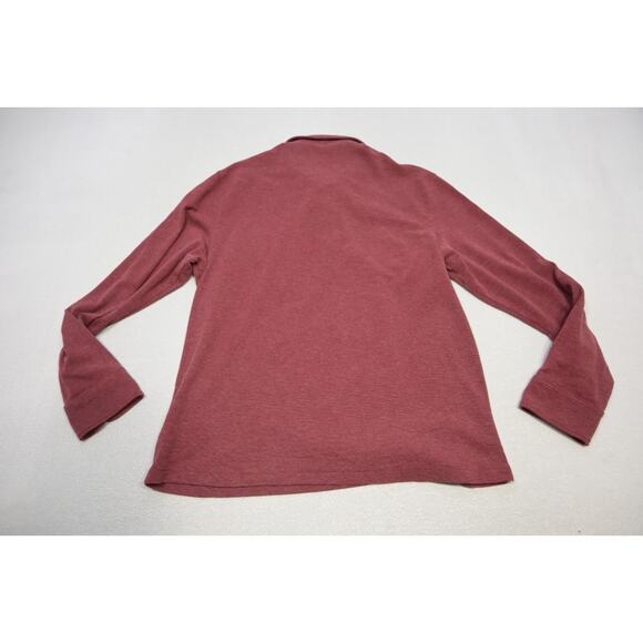 Untuckit Golf Polo Performance Long Sleeve Dark Red Shirt Mens Size Large - Picture 10 of 10